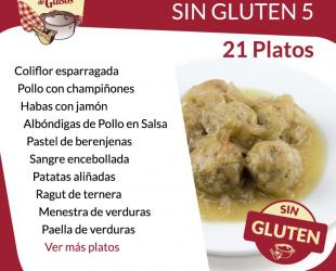 Pack Menú Semanal Sin Gluten 5. Asesorados por ASPROCESE-FACE RESTAURACIÓN.